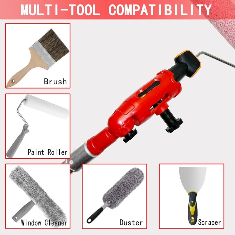 koyata Multi-Angle Paint Brush Extender for High Ceiling,Extension Pole Attachment Holder for Paint Brush,Roller, Scraper, Secure Handle Grip,Great for Walls, Corners, Edges,Corner Painting Tool - Image 5